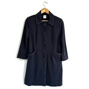 Cabi Carriage Blazer Jacket long length 3/4 sleeve navy blue